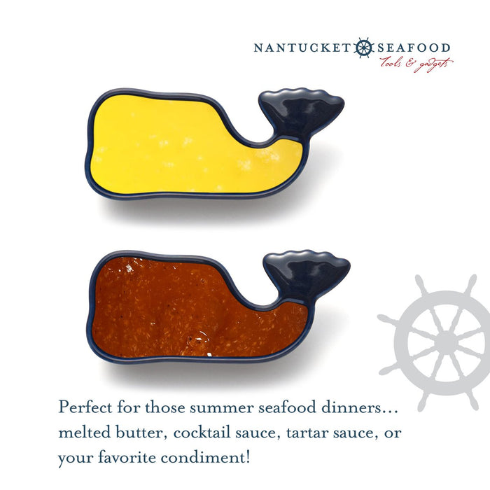 Fox Run Whale-Shaped Condiment Cups, Set of 4