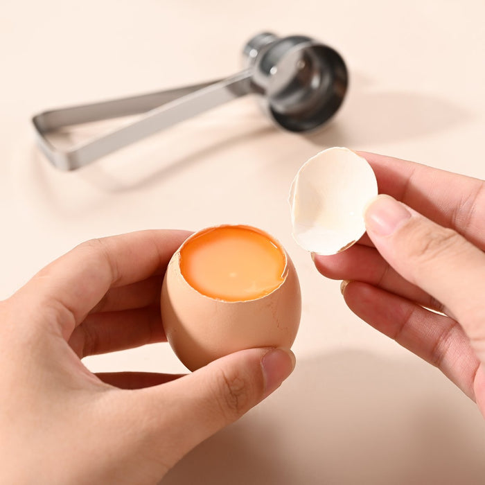 Fox Run Stainless Steel Egg Cracker & Shell Opener – Raw or Hard Boiled