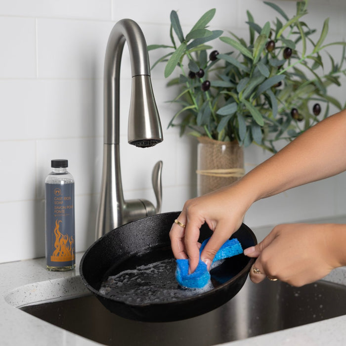 Fox Run Outset Cast Iron Soap – 8 oz Cleaner for Cast Iron Cookware