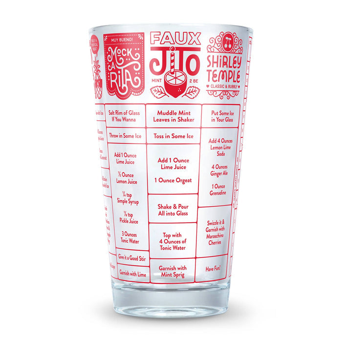 Fred & Friends Good Measure Mocktail Recipe Glass