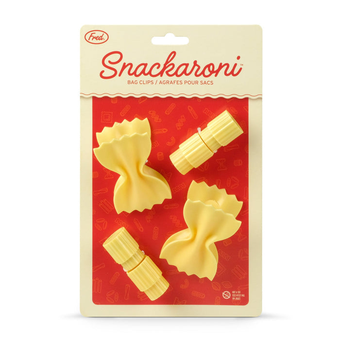 Fred & Friends Snackaroni Pasta Bag Clips, Set of 4