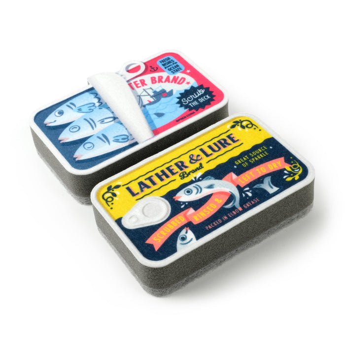 Fred & Friends Tidy Tins Sardine Sponges, Set of 2