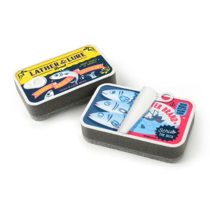 Fred & Friends Tidy Tins Sardine Sponges, Set of 2