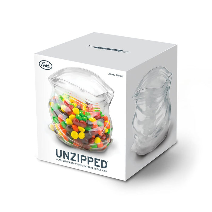 Fred & Friends Unzipped Glass Candy/Snack Bag