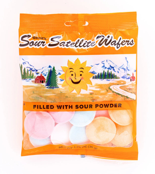 Gerrit Verburg Sour Satellite Wafers — Case of 12 Bags (1.23 oz each)