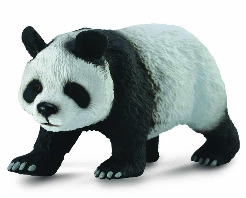 The realistic Giant Panda figurine from CollectA measures 3.9"L x 2"H. Ages 3+ | 1:18 Scale  CollectA Wild Life Series Figurines are adorable, authentic miniatures have been sculpted by experts to achieve the most realistic look possible, and are individu