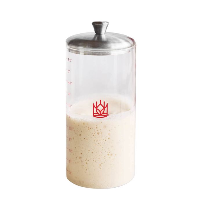 King Arthur Baking Petite Glass Sourdough Crock with Spatula - 1 Pint