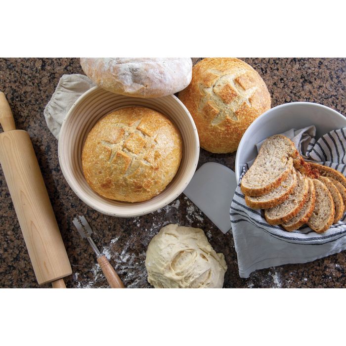 Mrs. Anderson's Baking Round Brotform Bread-Proofing Basket with Liner