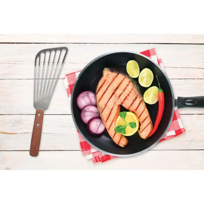 Fish Spatula Slotted Angled Stainless Steel Turner - Professional Kitchen Tool