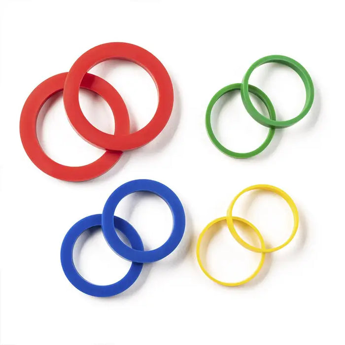 Rolling Pin Rings 8 Piece Set - Adjustable Thickness Guides for Baking