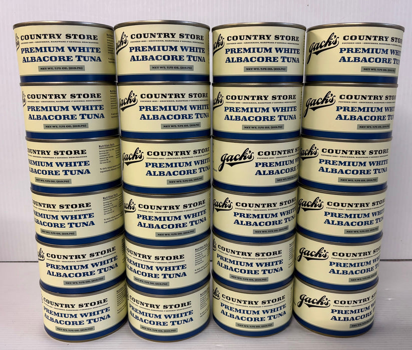 Jack's Premium White Albacore Tuna Lightly Salted - Case of 24 Cans (8 oz each), Wild Caught Bulk