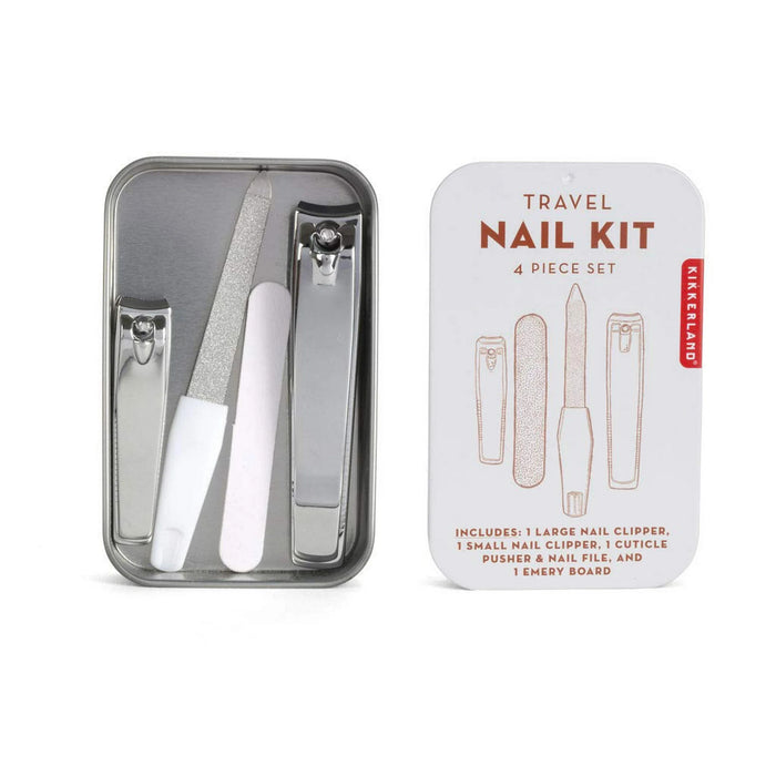 Kikkerland Travel Nail Care Kit - Compact Manicure Set for On-the-Go