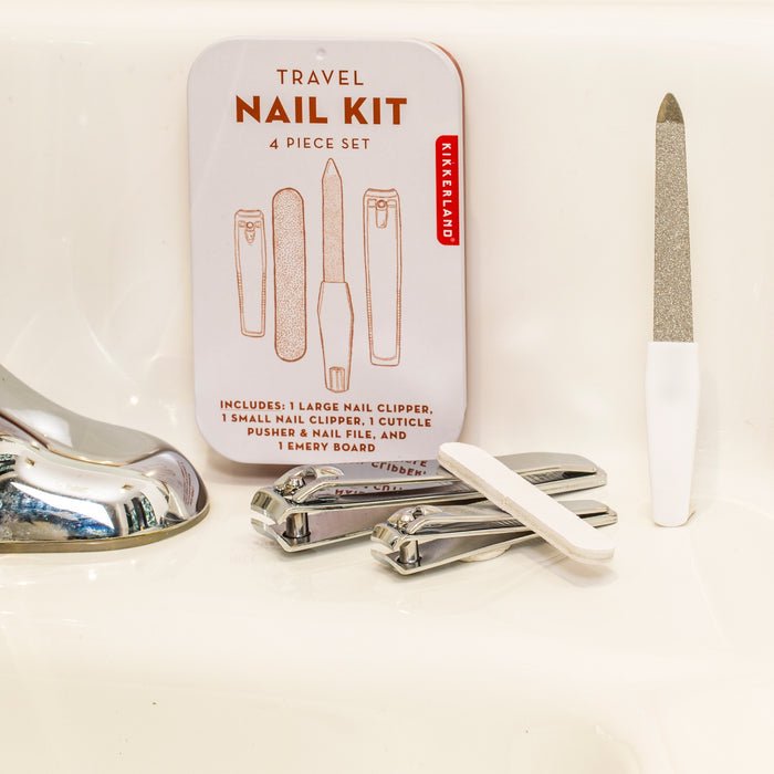 Kikkerland Travel Nail Care Kit - Compact Manicure Set for On-the-Go