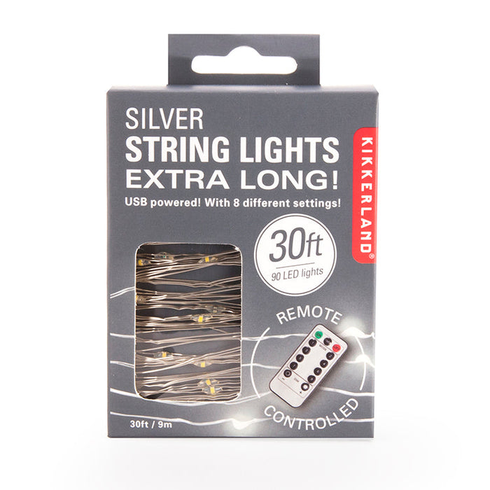 Extra Long! Silver String Lights, 30 ft