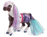 Merpony, pinto pony with removable shimmering mermaid tail with brushable mane and tail and accessories.