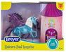 Hidden within the castle is a new unicorn foal waiting to be discovered! The set includes three (3) Stablemates unicorns: a mare, a stallion, and a foal.Random Pick of Colors/Sets. One boxed set per purchase. If you purchase more than one set, we will do 