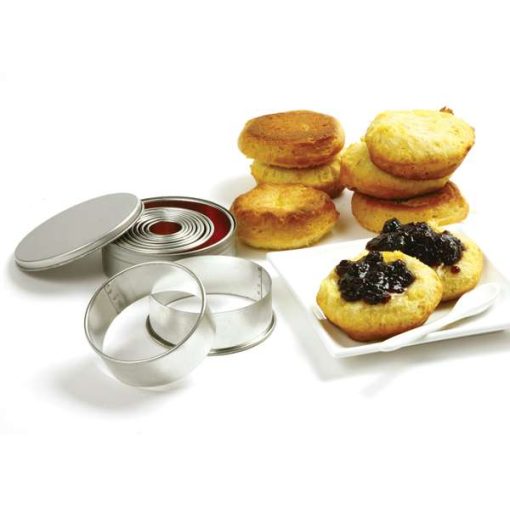 NorPro Round Biscuit and Cookie Cutters - 11 Piece Stainless Steel Nesting Set