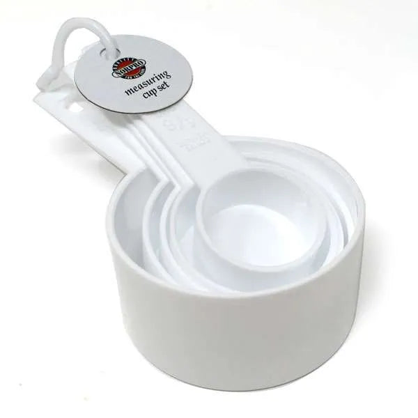 Norpro 3044W Plastic Measuring Cups - Durable White 4-Piece Set