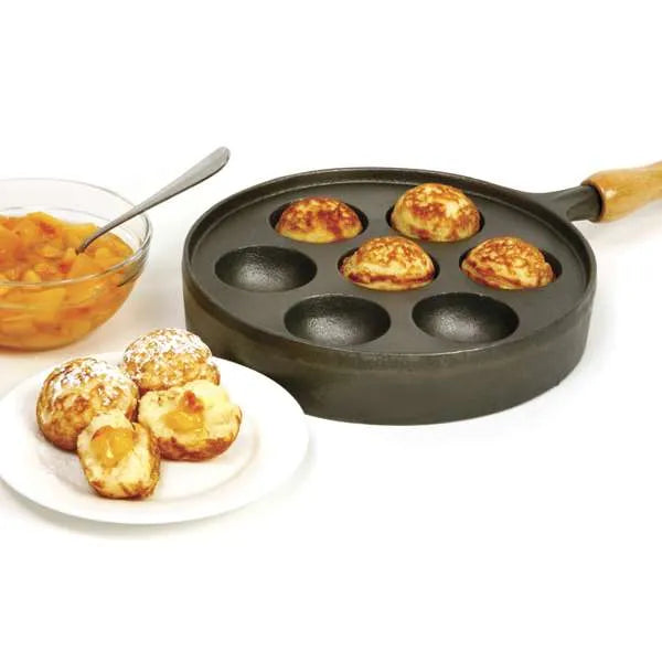 Norpro Cast Iron Aebleskiver Pan - Danish Pancake Puff Maker