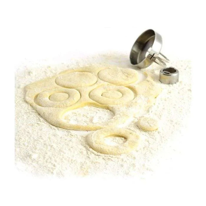 Donut Cutter with Center Hole Punch - Stainless Steel