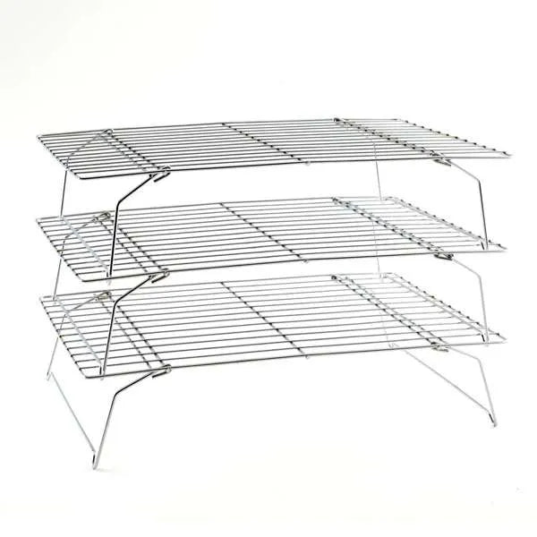 NorPro 3-Tier Stackable Cooling Rack Set - Space-Saving Wire Baking Racks