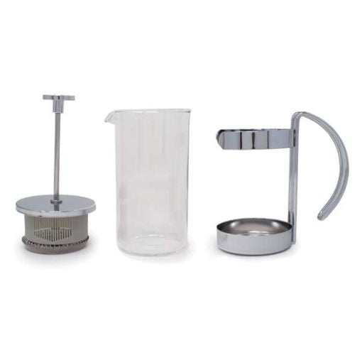 NorPro 3 Cup French Press - Compact Glass Coffee and Tea Maker with Stainless Steel Filter