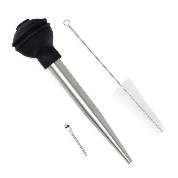 Norpro Stainless Steel Turkey Baster with Cleaning Brush