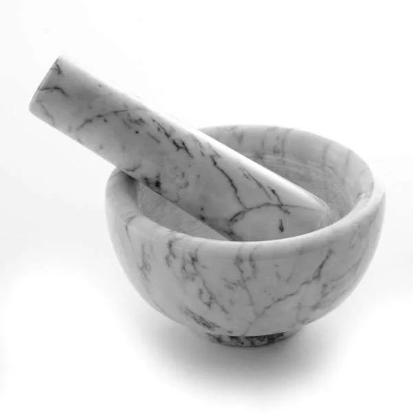 NorPro Marble Mortar and Pestle - Professional Spice Grinder and Herb Crusher