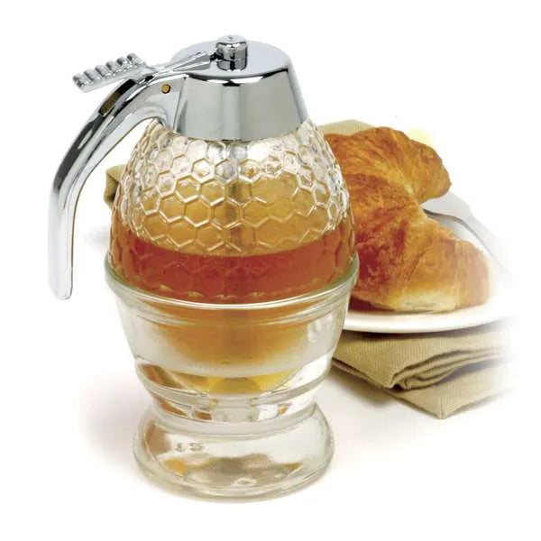 Norpro 780 Glass Honey & Syrup Dispenser - No-Drip Pouring
