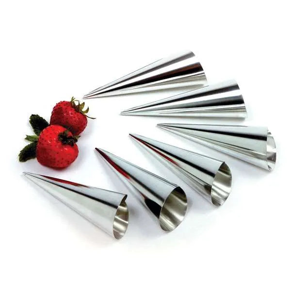 NorPro Stainless Steel Cream Horn Molds - Set of 6 Cone Pastry Forms