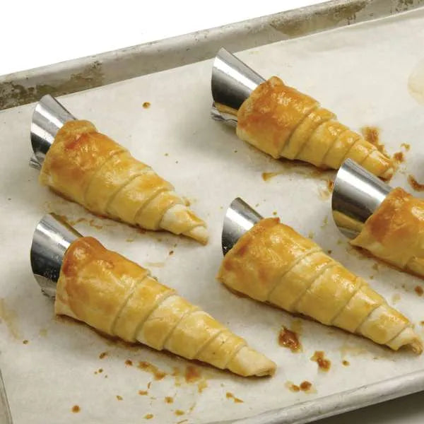 NorPro Stainless Steel Cream Horn Molds - Set of 6 Cone Pastry Forms