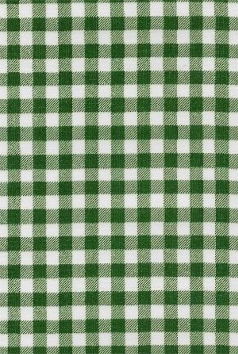 Bottle Green and White Gingham Check Oilcloth Fabric by the Yard - 47.5" Wide