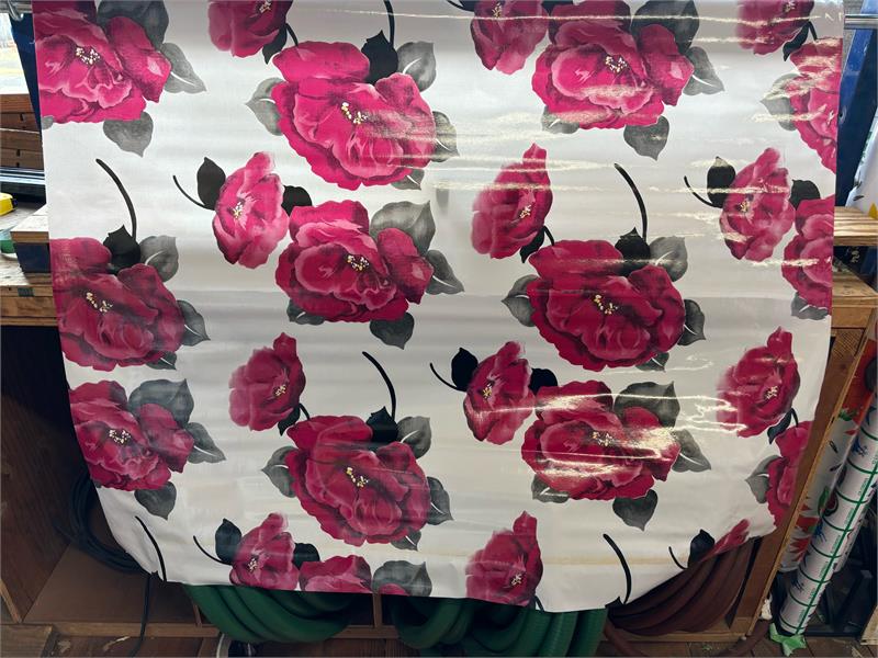 Iceland on White Oilcloth Fabric Full Bolt - 12 Continuous Yards, 47.5" Wide