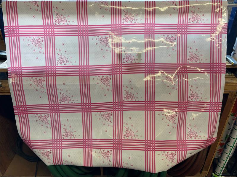 Oslo in Pink Oilcloth Fabric Full Bolt - 12 Continuous Yards, 47.5" Wide