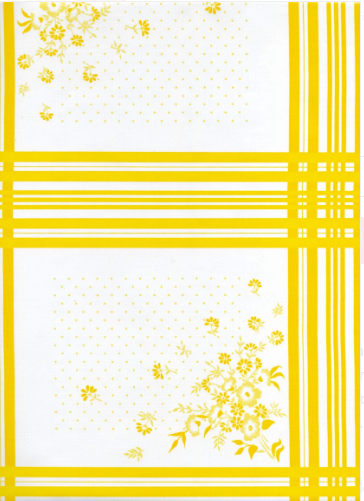 Oslo in Yellow Oilcloth Fabric Full Bolt - 12 Continuous Yards, 47.5" Wide