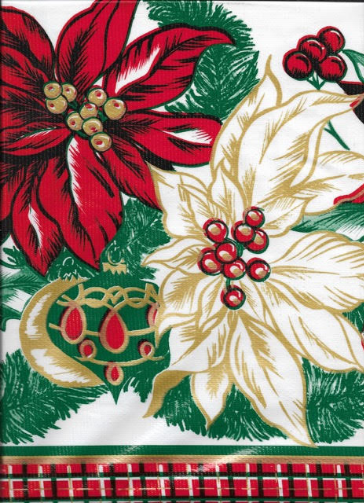 Holiday Sparkle Oilcloth Fabric Full Bolt - 12 Continuous Yards, 47.5" Wide