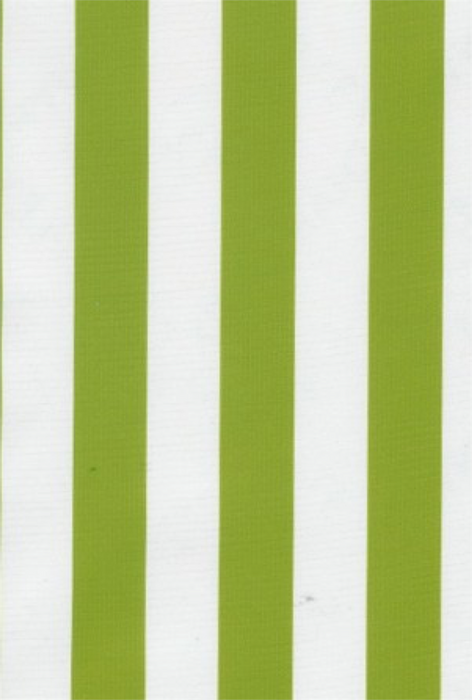 Lime Green and White Stripes Oilcloth Fabric Full Bolt - 12 Continuous Yards, 47.5" Wide