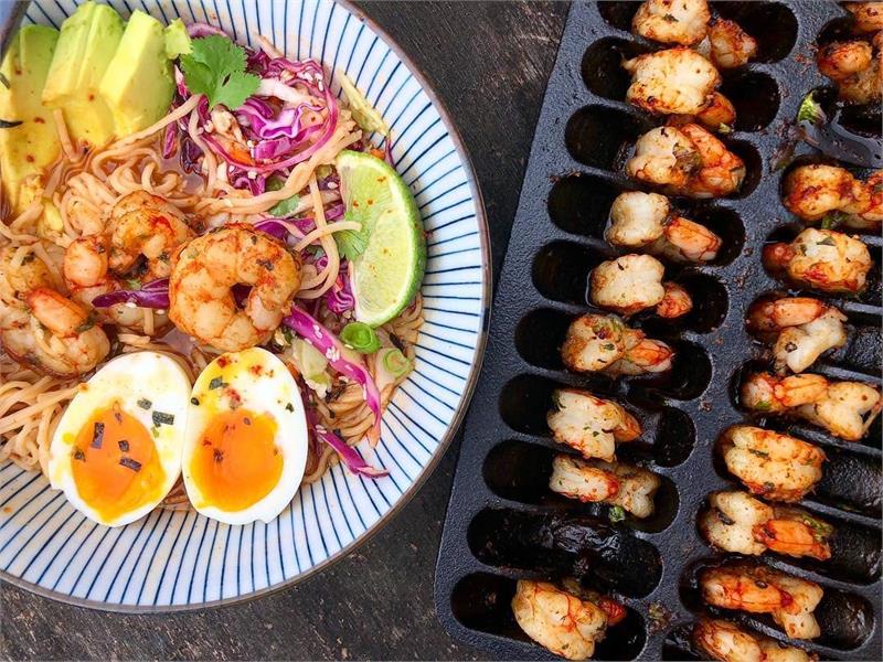 Fox Run Outset Cast Iron Shrimp Grilling Pan #76375