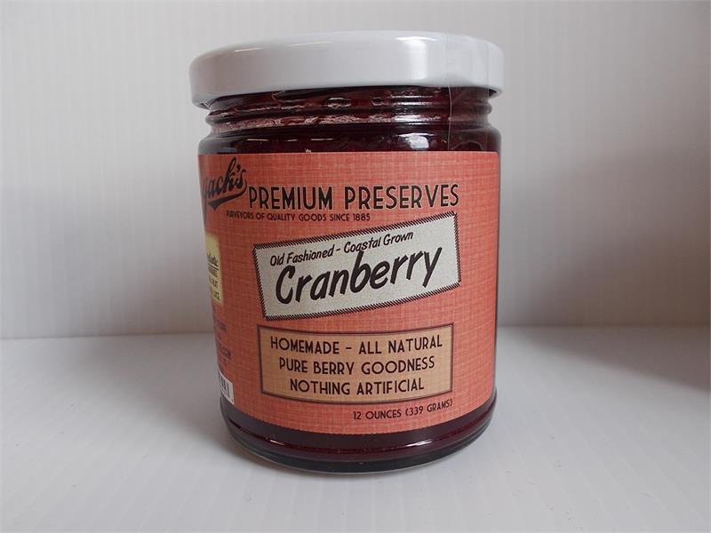 Pacific WestCoast Foods Cranberry Preserves 12 oz - Premium Small Batch Spread
