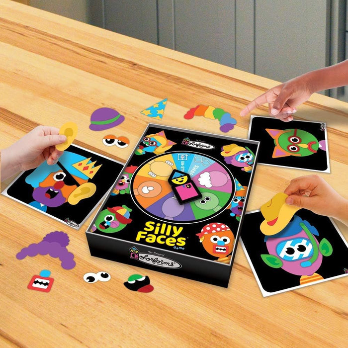Colorforms Silly Faces Game - Classic Family Board Game for Kids Ages 3+