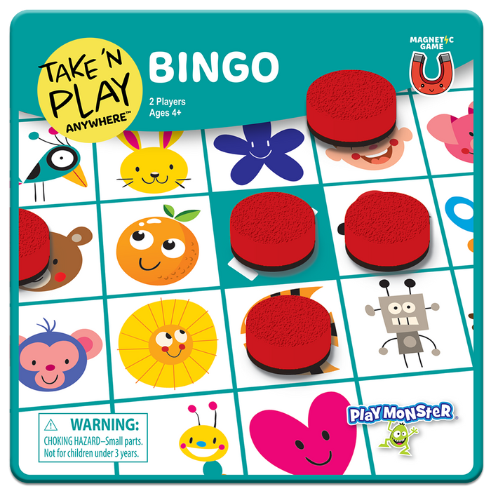 Playmonster Magnetic Picture Bingo Game - Travel-Friendly Screen-Free Fun for Kids