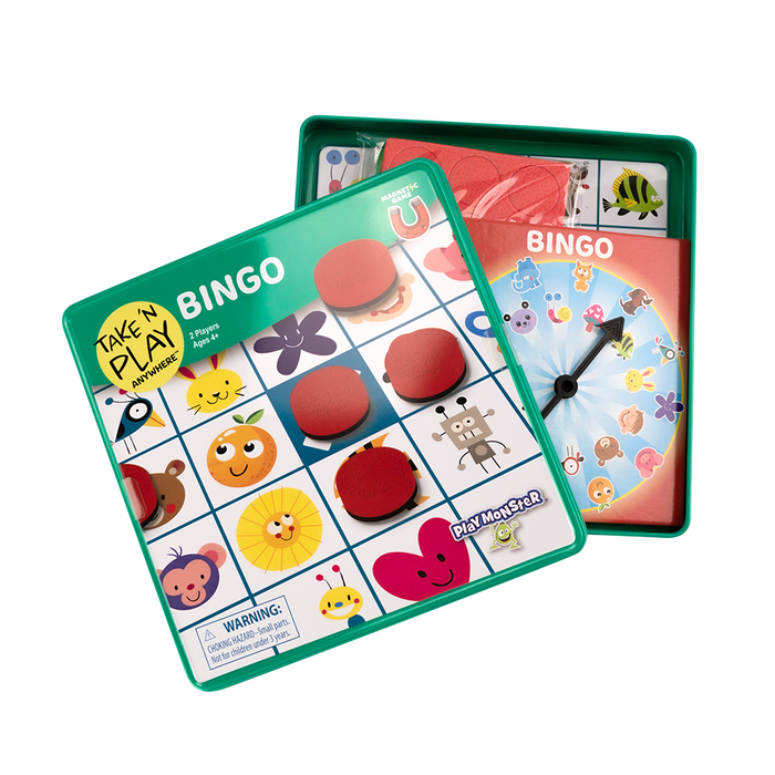 Playmonster Magnetic Picture Bingo Game - Travel-Friendly Screen-Free Fun for Kids