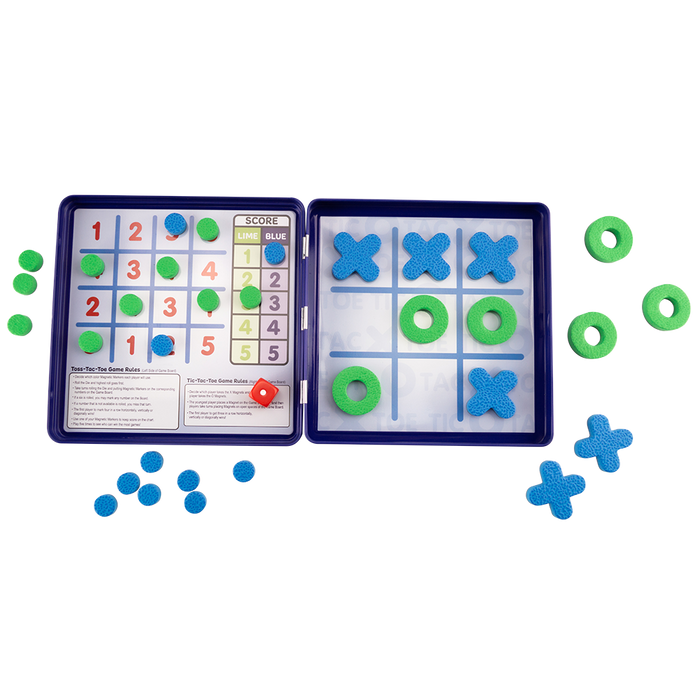 Playmonster Magnetic Tic Tac Toe Game - Travel-Friendly Screen-Free Fun for Kids