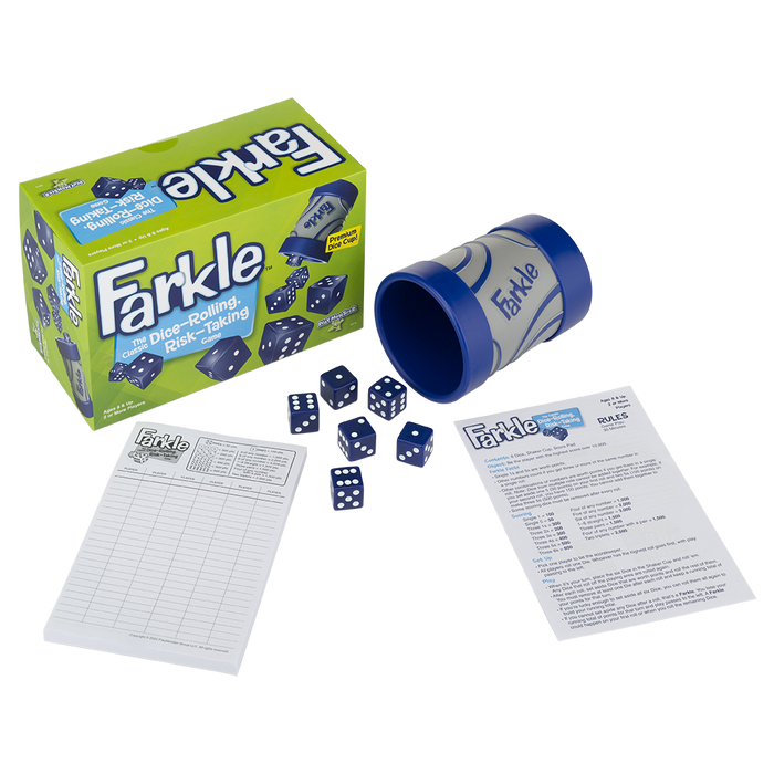 Farkle Dice Game - Classic Push Your Luck Family Game for 2-6 Players Ages 8+