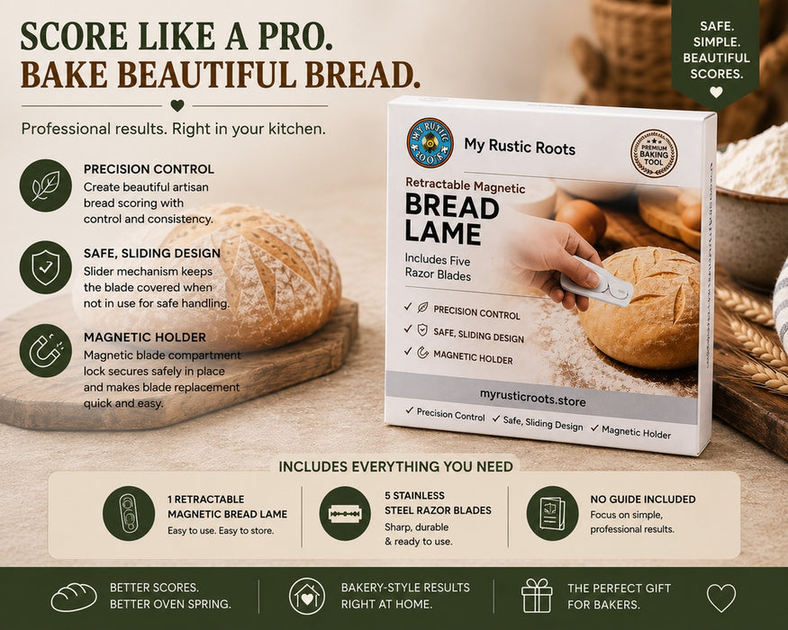 White Magnetic Retractable Bread Lame