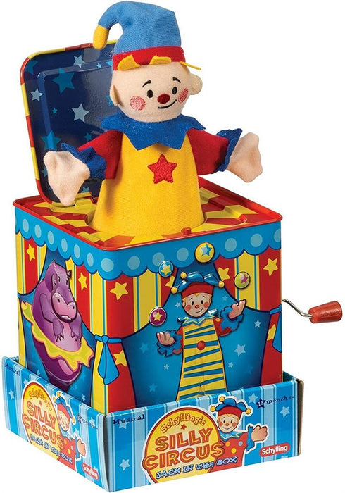 Schylling Silly Circus Jack in the Box - Musical Pop-Up Clown Toy for Toddlers 18M+