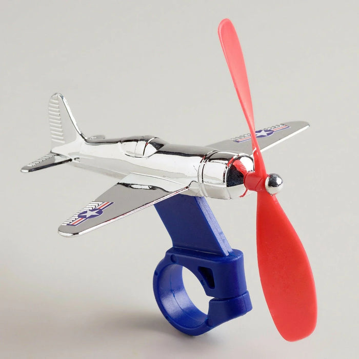 Schylling Retro Bike Airplane - Chrome Handlebar Propeller Accessory with Spinning Blades