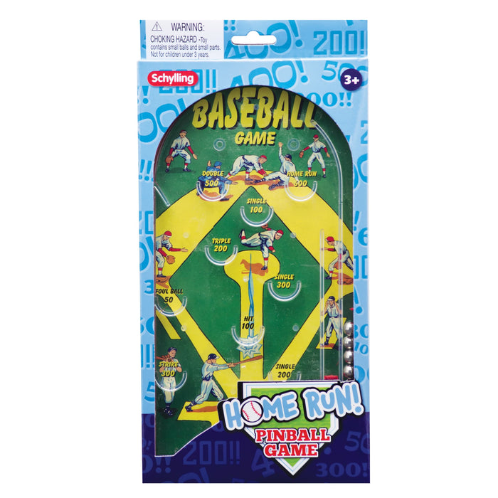 Schylling Vintage Baseball Pinball Game - Retro Handheld Screen-Free Fun