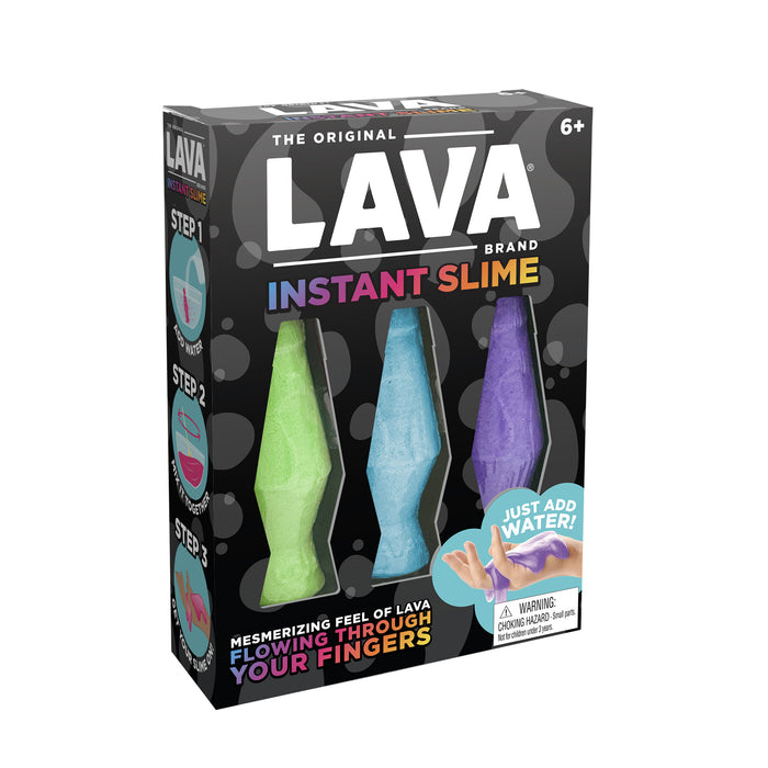 Lava Lamp Brand Instant Lava Slime 3-Pack - Stretchy Sensory Slime Toy
