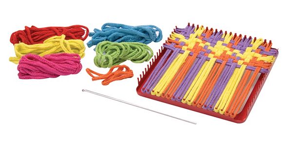 Schylling Metal Pot Holder Loom - Classic Weaving Craft Kit with 150 Cotton Loops